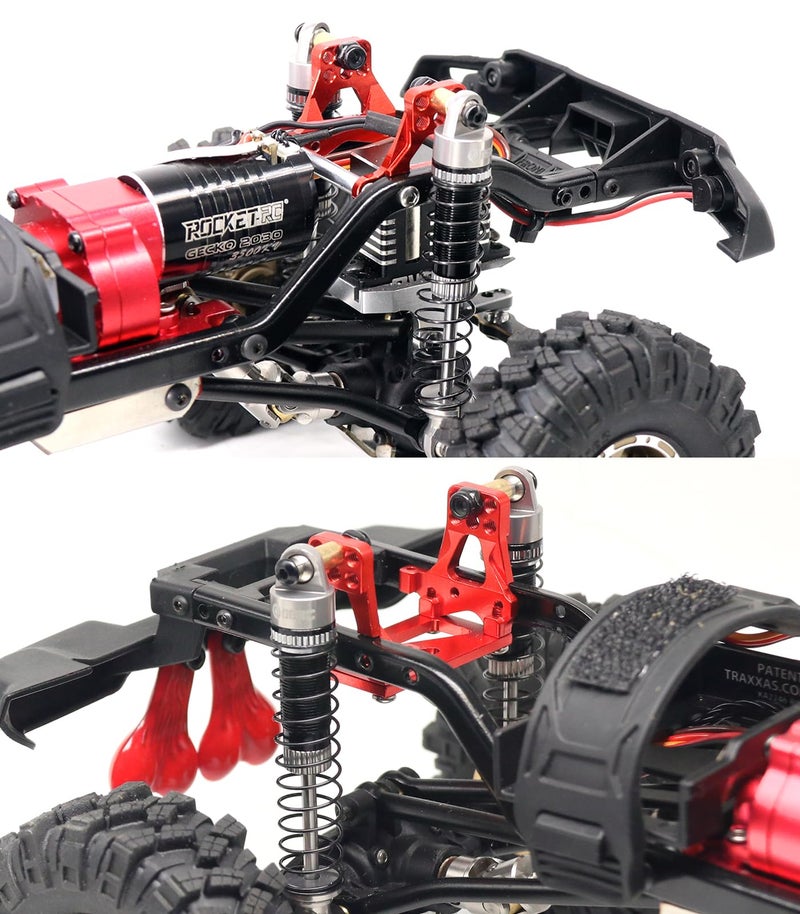 OGUNKE OGRC 59mm Shocks Absorber Oil Threaded Damper Threaded Shock Absorber for TRX4M 1/18 RC Crawler Upgrade Parts (Black Grey) - Image 2